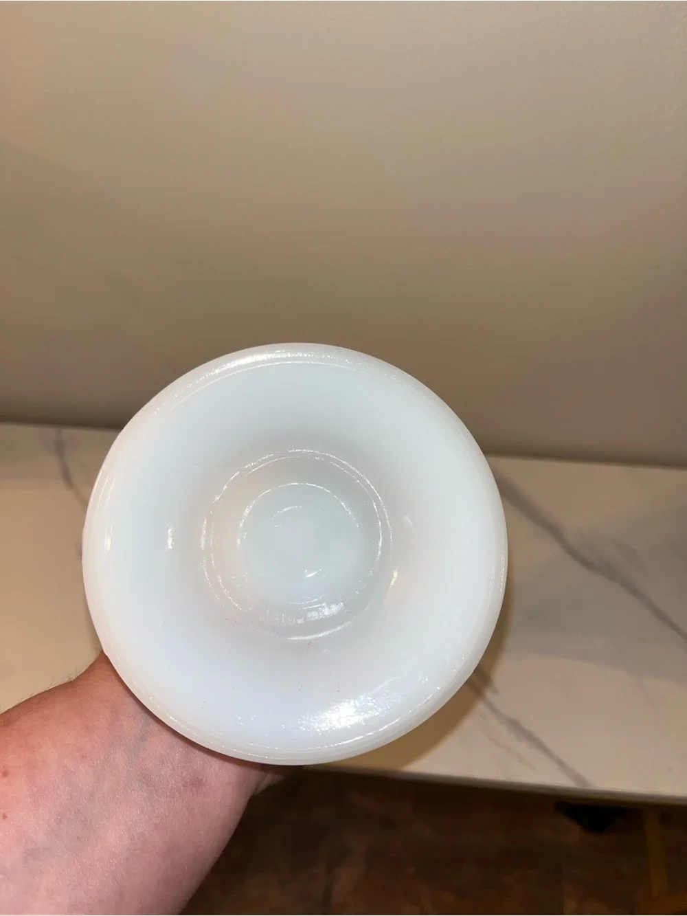 Anchor Hocking White Hobnail Milk Glass Flower Vase 9.5in VTG MCM EUC